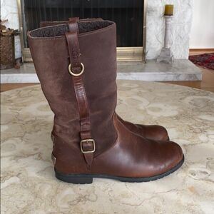 UGG Australia Boots Winter Bellevue Brown Leather